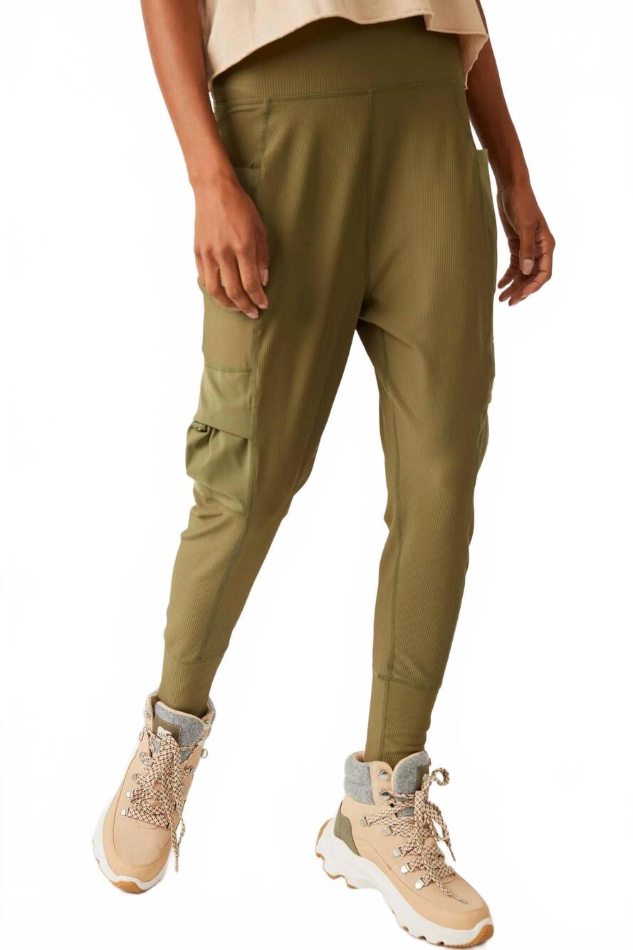 NEW FREE PEOPLE take a hike harem pants in seagrass